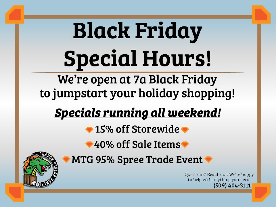 Black Friday Specials!