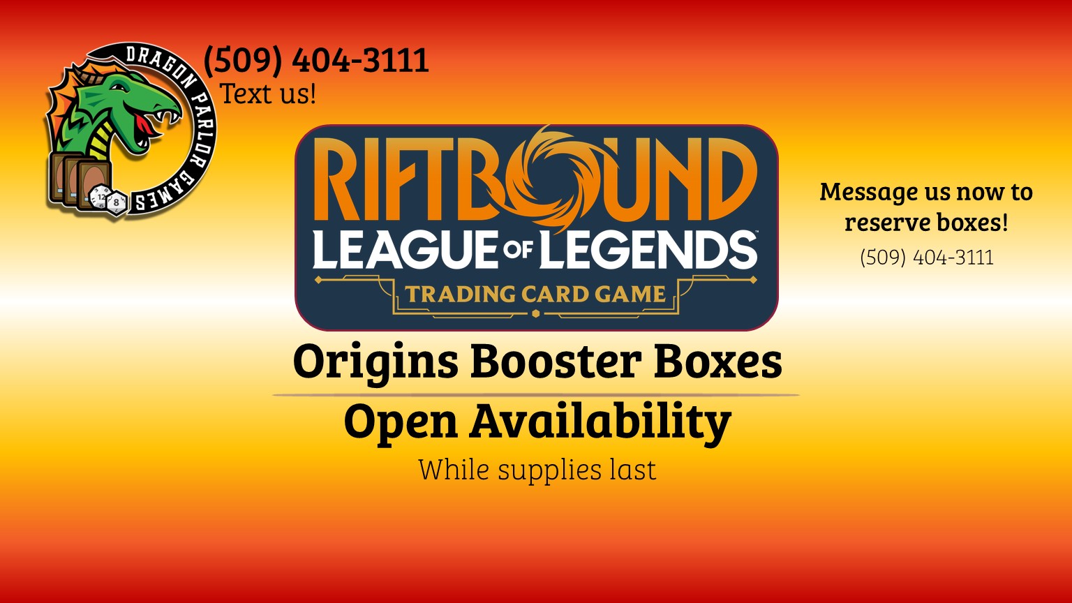 Riftbound: Origins available!